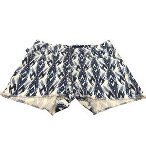 Rock & Republic Women's Lolita Aztec Print Frayed Hem Denim Shorts Size 2 EUC